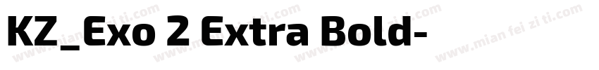 KZ_Exo 2 Extra Bold字体转换